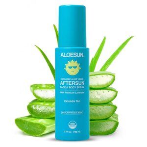 Aloesun Organic After Sun Aloe Vera Face & Body Spray 3.4 oz New